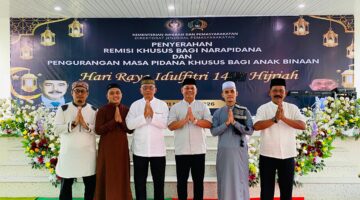 Khidmat dan Penuh Makna, Lapas Labuhan Ruku Gelar Sholat Idul Fitri Bersama Warga Binaan dan Petugas