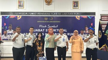 Pisah Sambut Tiga Pejabat Struktural, Jajaran Lapas Labuhan Ruku Penuh Haru dan Semangat Baru 