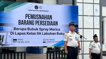 Komitmen Tertibkan Sarana Pengamanan, Lapas Labuhan Ruku Hapus Spray Bubuk Merica