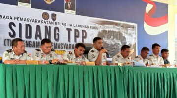 64 Warga Binaan Lapas Labuhan Ruku Ikut Sidang Tpp, Bahas Usulan Pb, Cb Dan Tamping