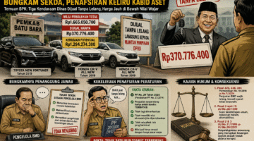 Penjualan Aset Kendaraan Dinas: Rusian Heri Bungkam dan Penafsiran “ngawur” Neupal Kabid Aset    