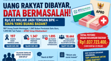 UANG RAKYAT DIBAYAR, DATA BERMASALAH— SIAPA YANG BUANG BADAN?